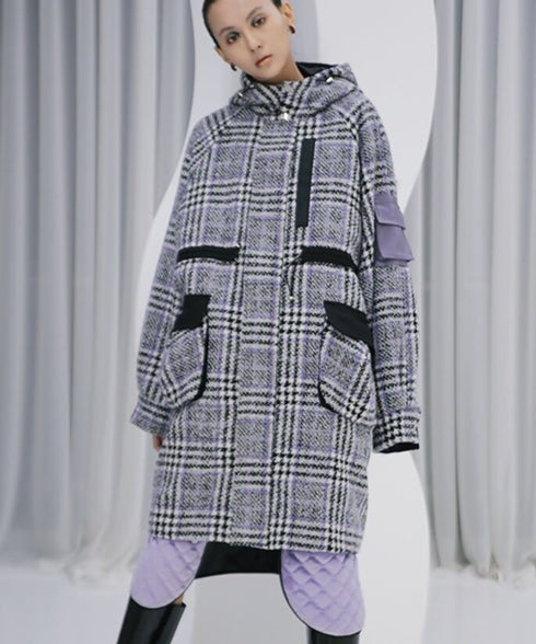Check Utility Pocket Coat